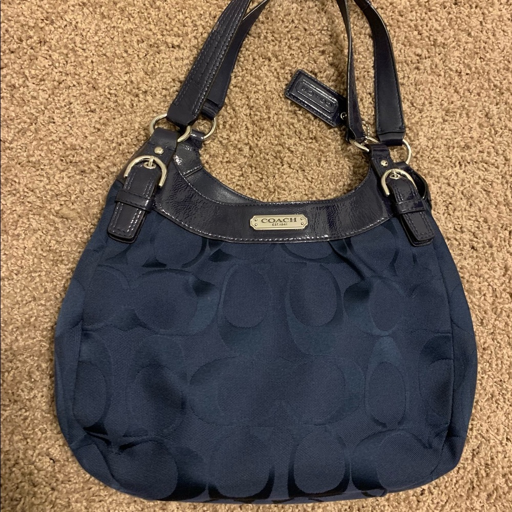 Coach navy blue purse